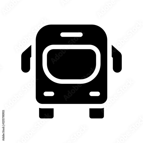 airport bus glyph