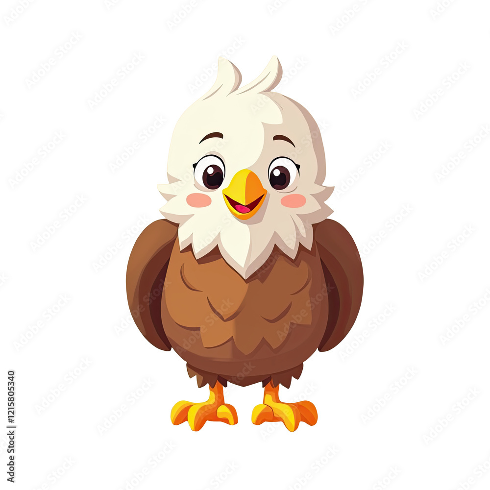 Cute Baby Eagle Cartoon Illustration - Cute animal illustrations Cute Baby Eagle Cartoon Illustration - Cute animal illustrations