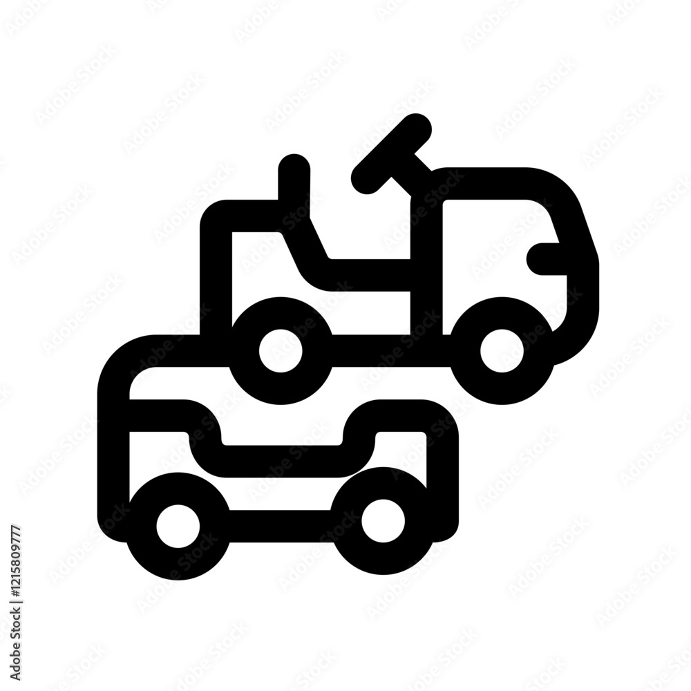 airport cart outlined airport cart outlined