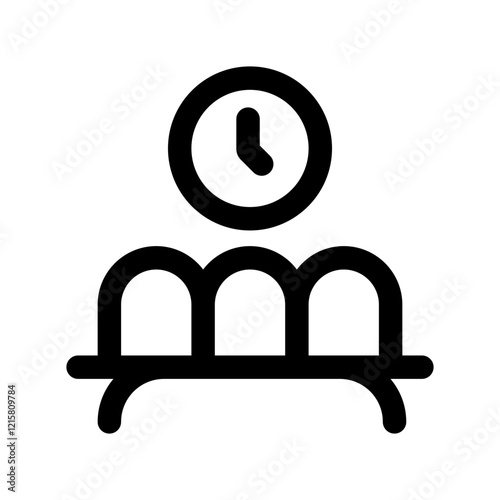 waiting chair outlined