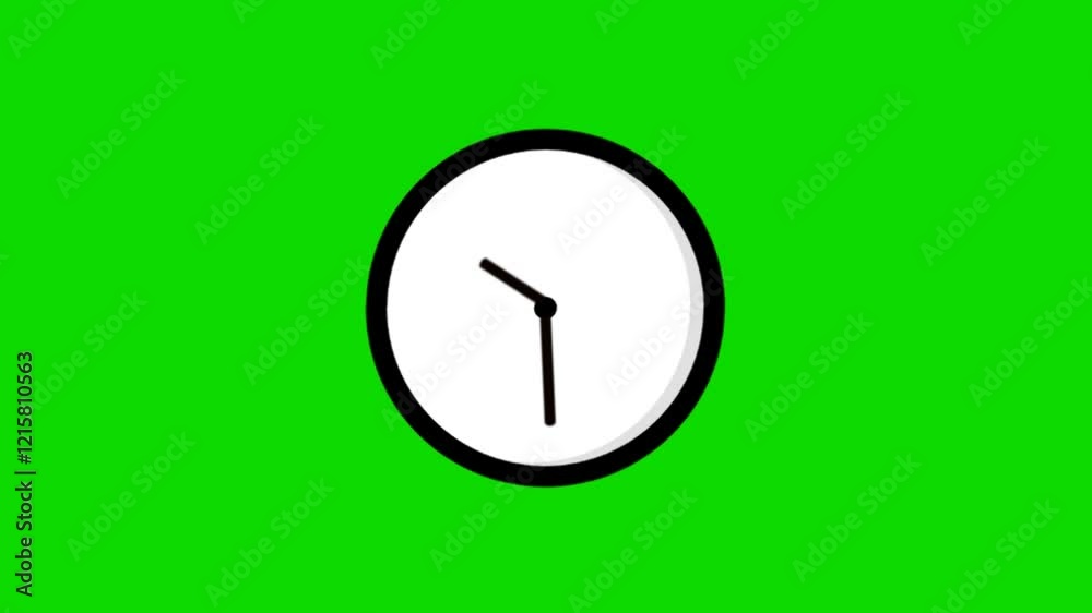 Time lapse clock animations green screen