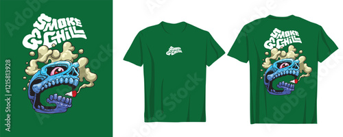 marijuana themed graphic with a cool and edgy vibe. Designed to stand out on t-shirts or other apparel	