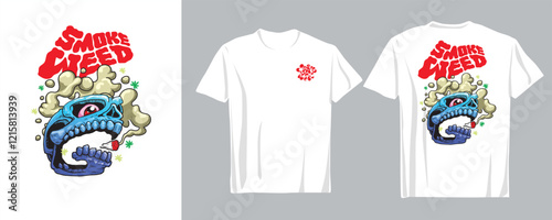 marijuana themed graphic with a cool and edgy vibe. Designed to stand out on t-shirts or other apparel	