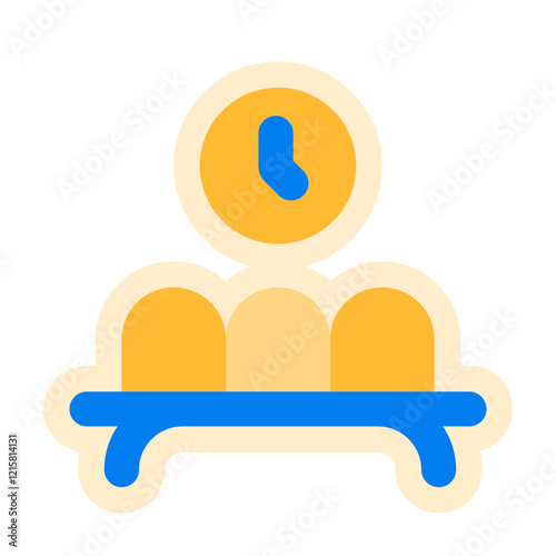 waiting chair sticker