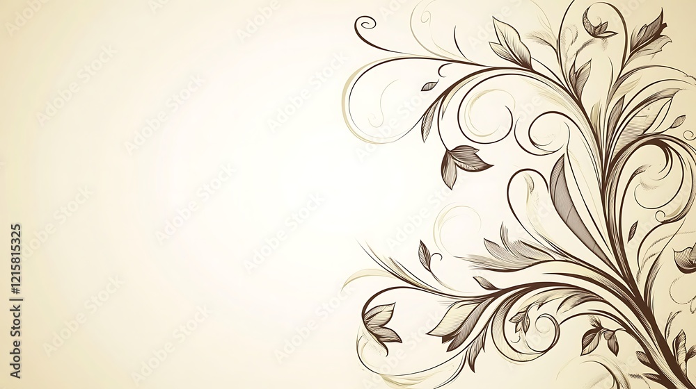 Elegant Floral Design Background Illustration Elegant Floral Design Background Illustration