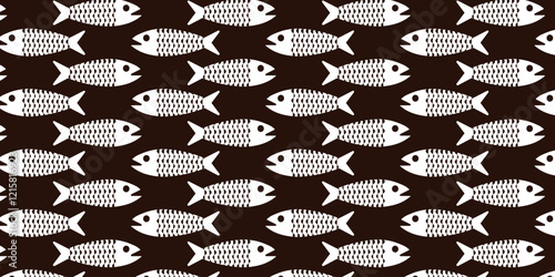 collection of fish seamless pattern background