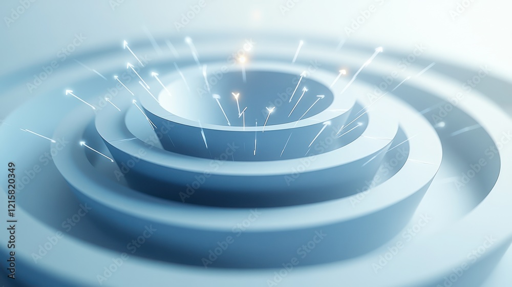 Abstract light streaks within concentric circles. Abstract light streaks within concentric circles.