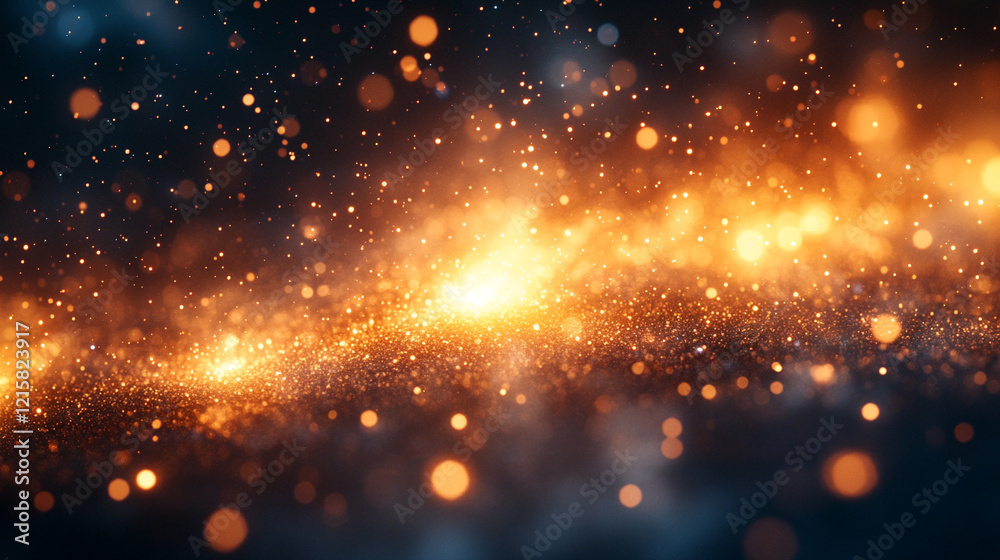 A dark brown and orange textured background with sparks, fire particles, flames, and smoke creating a minimalistic bright tone with blurred empty space for caption or message

