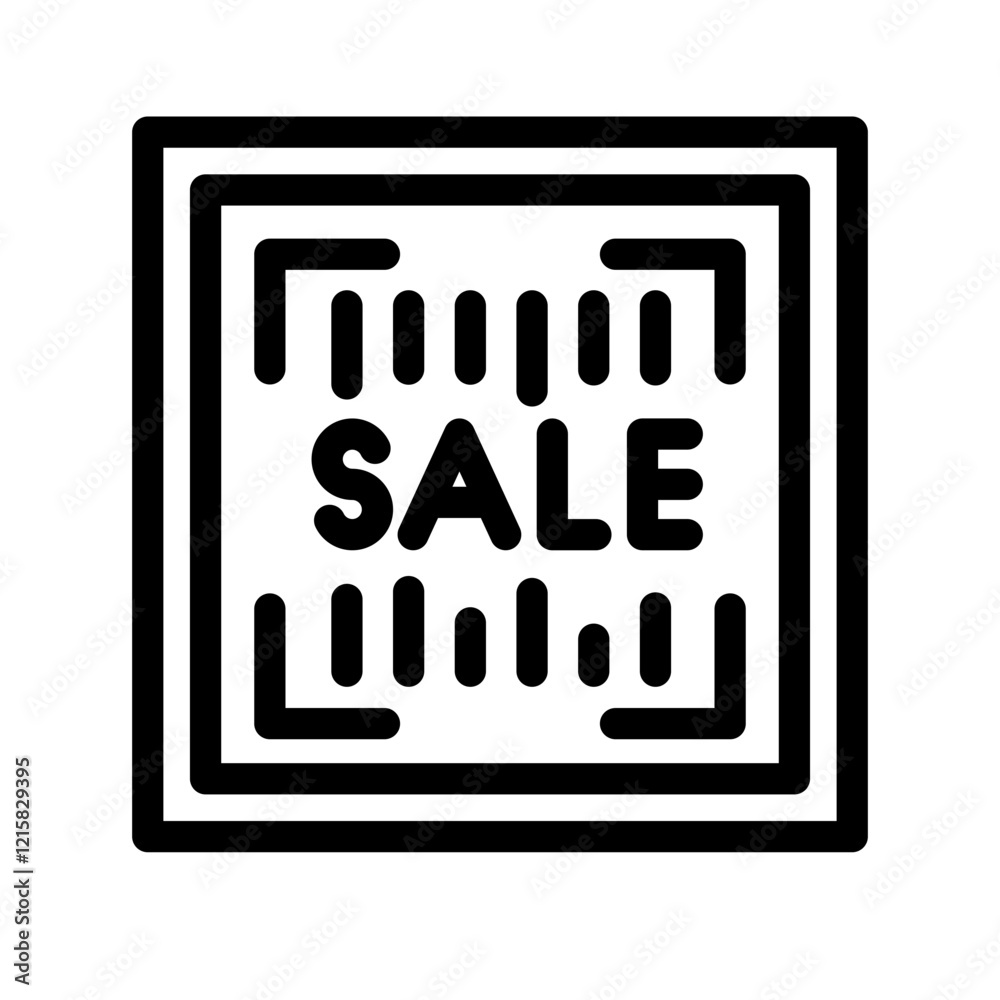 barcode scan sale outline icon barcode scan sale outline icon