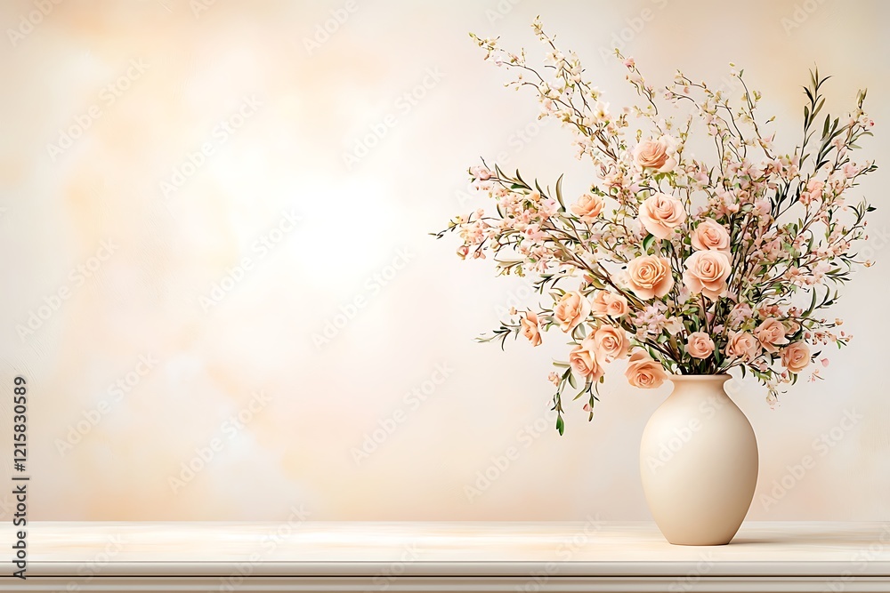 Captivating floral display in elegant vase nature background and peaceful environment Captivating floral display in elegant vase nature background and peaceful environment