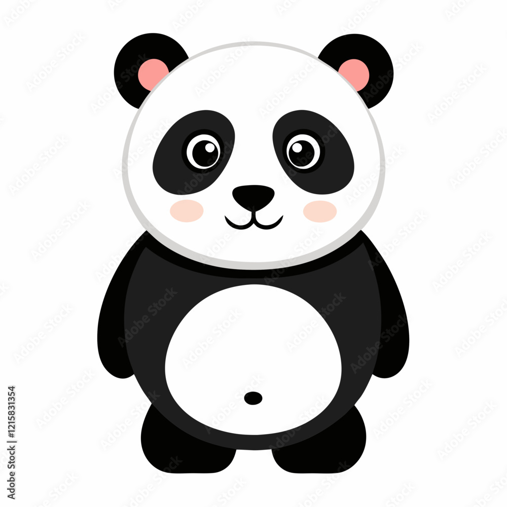 Fototapeta premium panda bear with bamboo