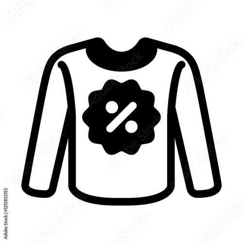 clothing discount promo Solid icon