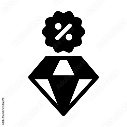 jewel discount promo Solid icon