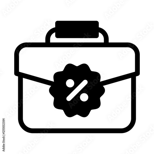 brief case discount promoo utline icon