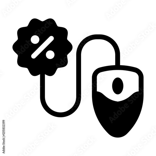 mouse discount promo Solid icon