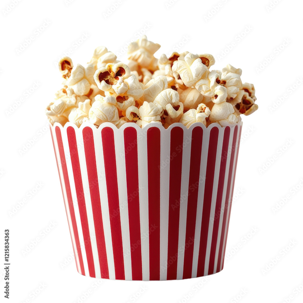Classic red and white striped popcorn bucket Classic red and white striped popcorn bucket