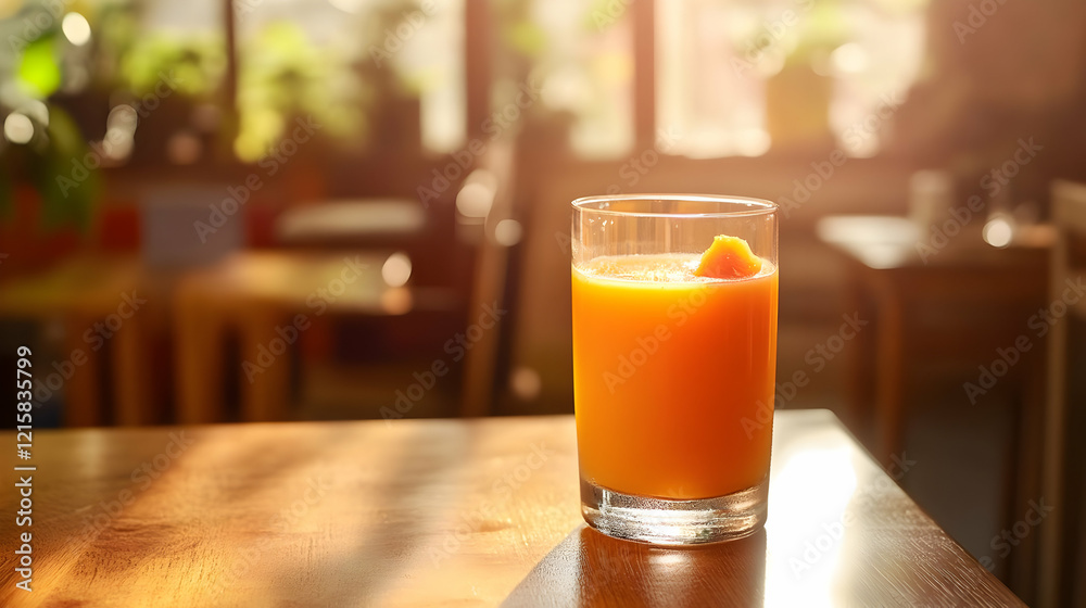 Sunny Mango Juice Glass Photo Sunny Mango Juice Glass Photo