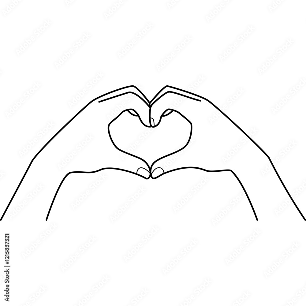 Fototapeta premium Hand Relationship Lines