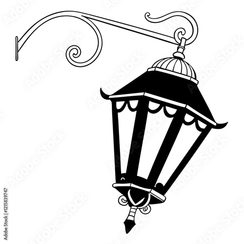 Illustration of a lantern isolated on a white background.
