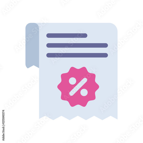 invoice discount Flat icon