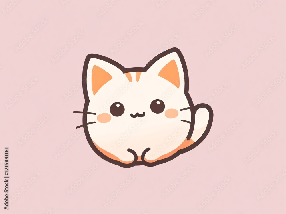 Obraz premium cat sticker emoji