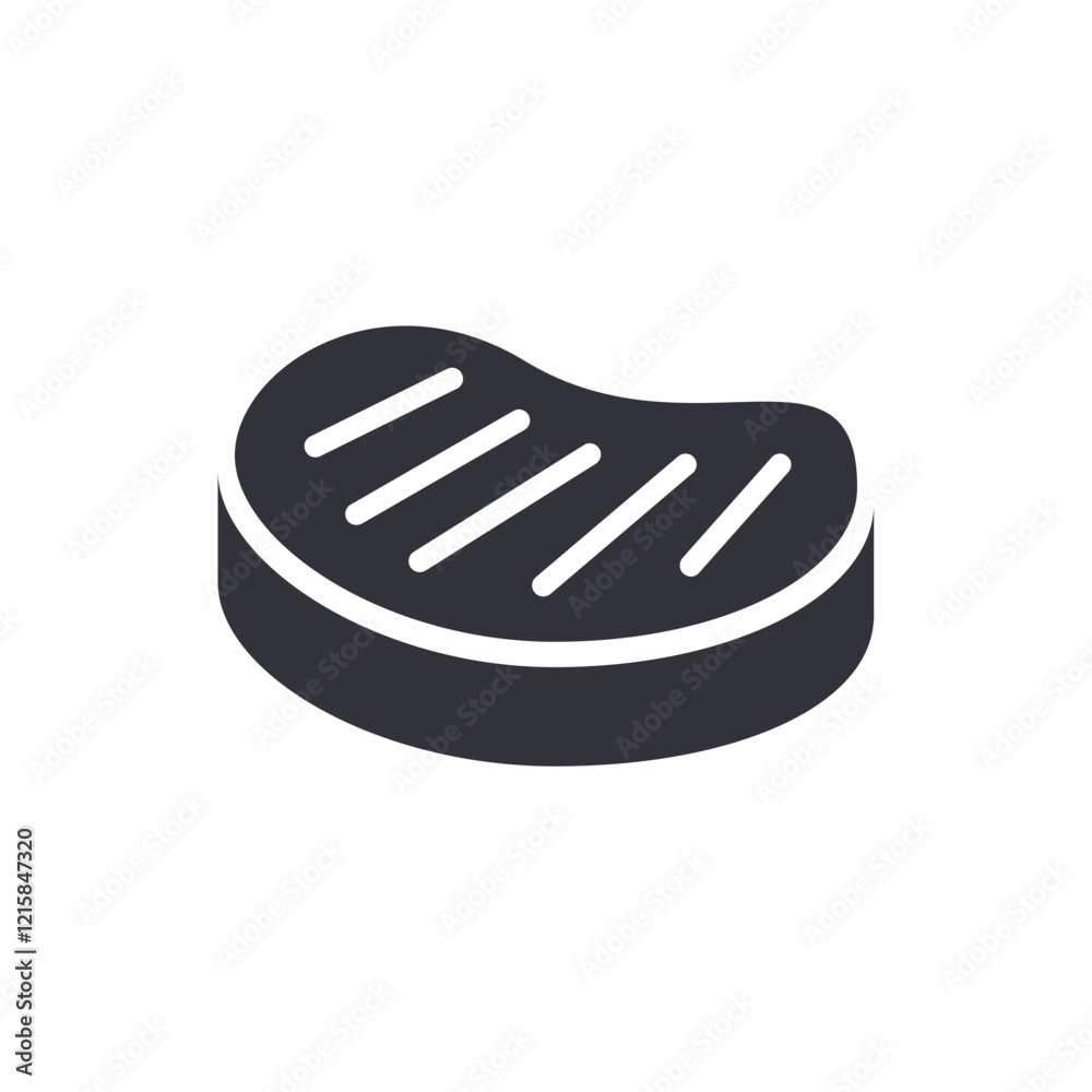 Steak solid icons, minimalist vector illustration ,simple transparent graphic element .Isolated on white background Steak solid icons, minimalist vector illustration ,simple transparent graphic element .Isolated on white background