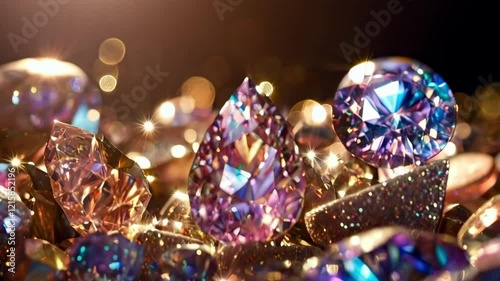 Glitter of Gemstones in Spotlight