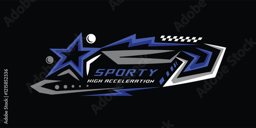 Decal star sticker racing abstract creative wrap print