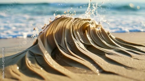 Wave Formation Process on Fine Sand