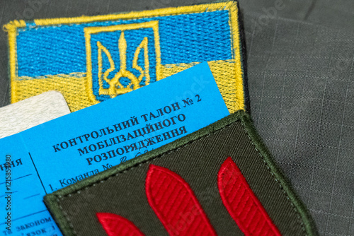 Ukrainian military ID and mobilization order of the Ukrainian army. Combat agenda. Territorial recruitment center. TRC (TCK). Documents of a serviceman of Ukraine. Military ID Ukraine