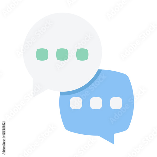 chat message flat style