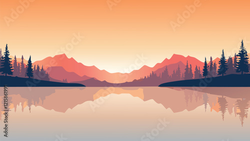 sunrise over the lake