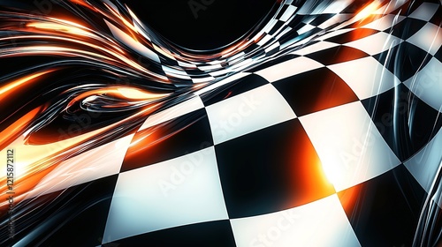 Abstract Checkered Flag Design