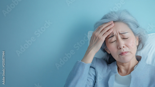 Elderly Asian women suffer from headaches and insomnia