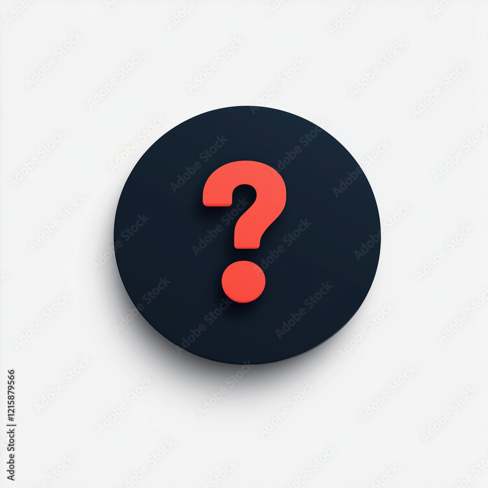 Simple question mark icon in a navy blue circle, Simple question mark icon in a navy blue circle,