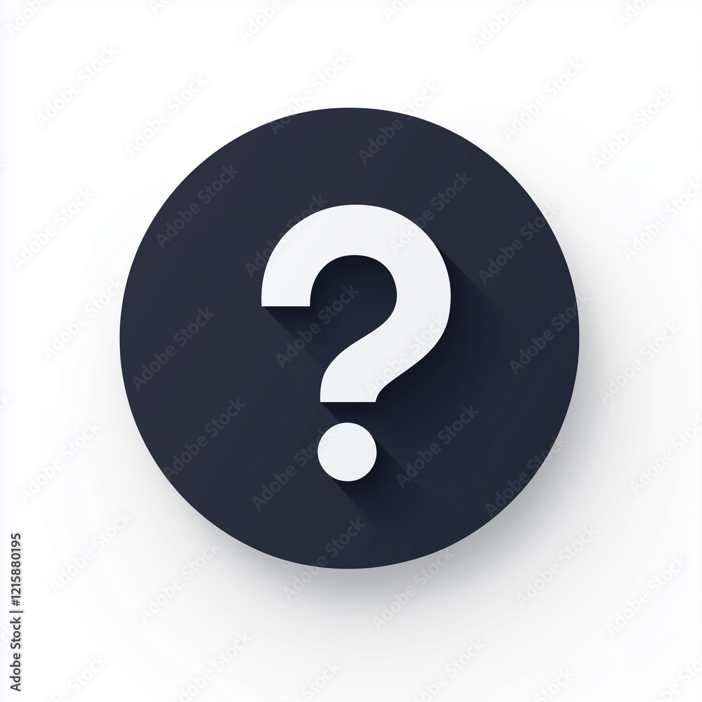 Vector icon of a question mark, simple design, white background,
Vector icon of a question mark, simple design, white background,