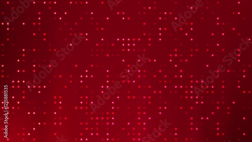 Red background with scattered bright dots. Suitable for festive designs or abstract backgrounds. Ideal for invitations, posters, or digital artwork.
