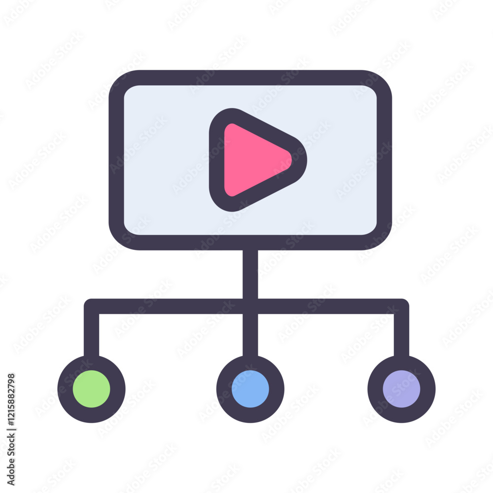 Marketing Media Branch filled Style Marketing Media Branch filled Style