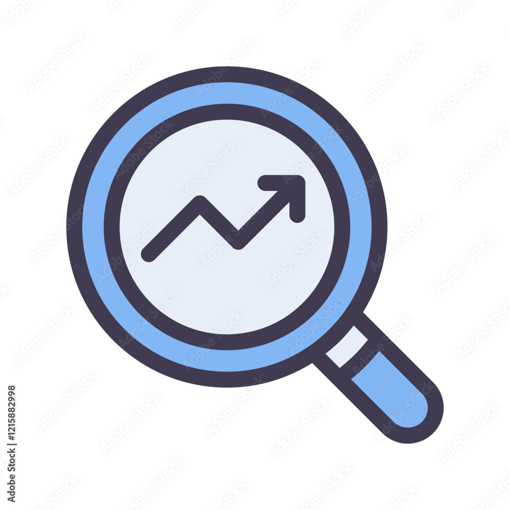 Magnifying Glass Chart filled Style Magnifying Glass Chart filled Style