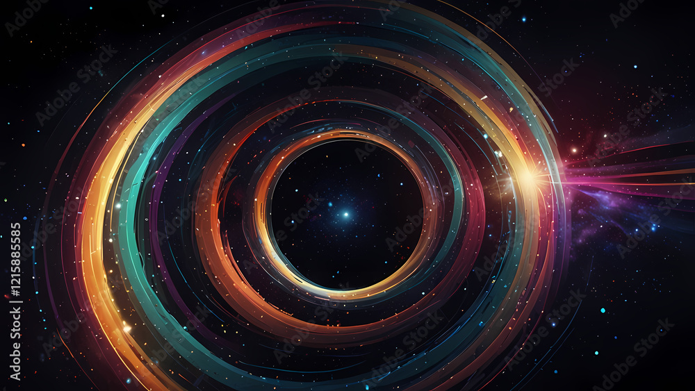 Neon Light Swirl: Abstract Vortex Illustration Neon Light Swirl: Abstract Vortex Illustration