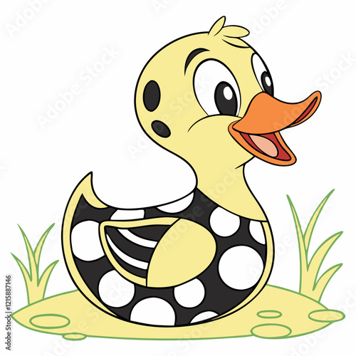smiling cute duck 
