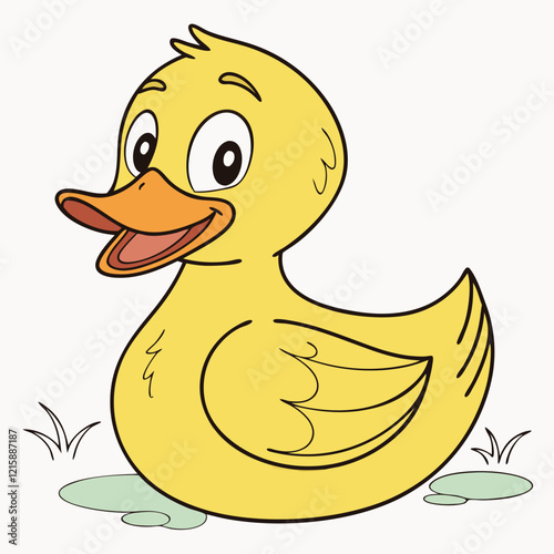 smiling cute duck 