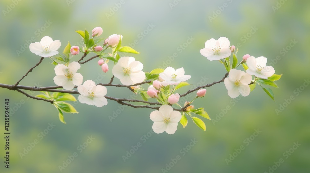 Obraz premium Delicate Spring Blossoms on a Branch