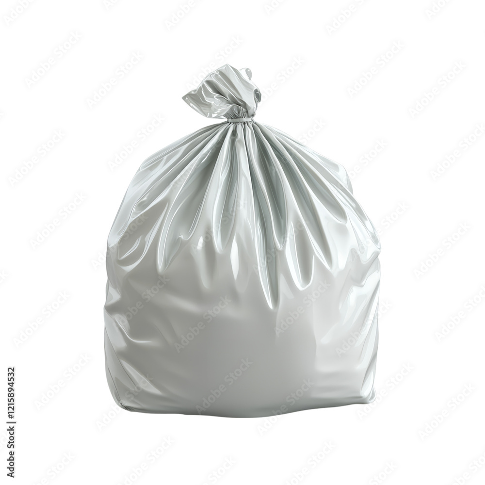 White Garbage Bag Isolated on White Background Isolated on transparent background White Garbage Bag Isolated on White Background Isolated on transparent background