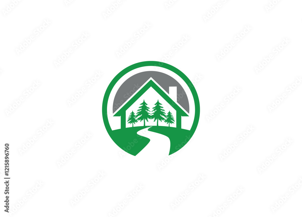 Real estate house logo design with vector icon template Real estate house logo design with vector icon template