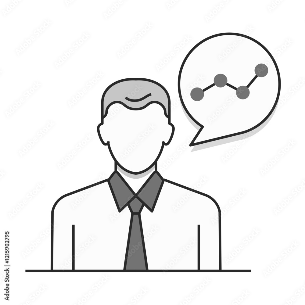 Business Insights Icon Representing Data Analysis, Strategic Thinking, and Market Trends Business Insights Icon Representing Data Analysis, Strategic Thinking, and Market Trends