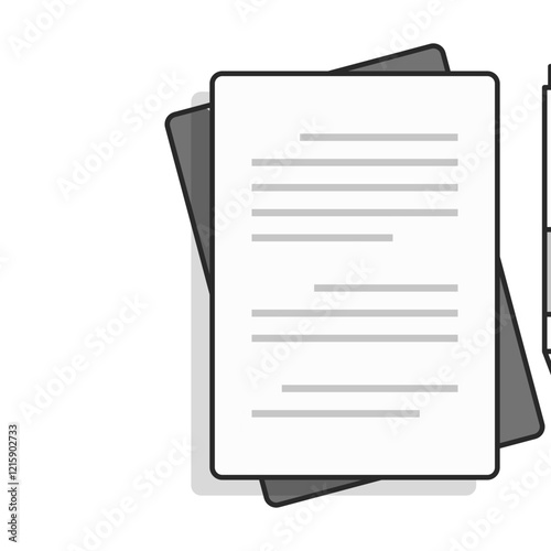 Document Writing Icon Representing Content Creation, Business Reports, and Professional Documentation