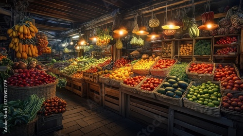 Vibrant Night Market: A Symphony of Colors and Flavors