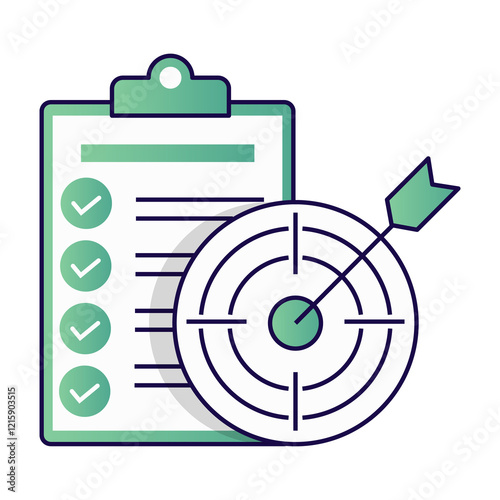 Task Planning Icon Representing Goal Setting, Productivity, and Business Organization