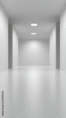 Wallpaper Mural Empty White Room 3D Render Torontodigital.ca